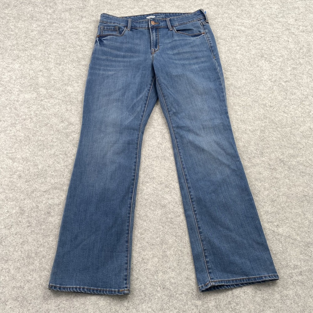 Old Navy Kicker Bootcut Jeans Womens 8 Short (30x28) Blue Med Wash Stretch Denim